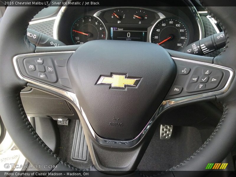 Silver Ice Metallic / Jet Black 2016 Chevrolet Malibu LT