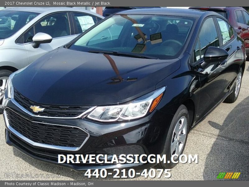 Mosaic Black Metallic / Jet Black 2017 Chevrolet Cruze LS