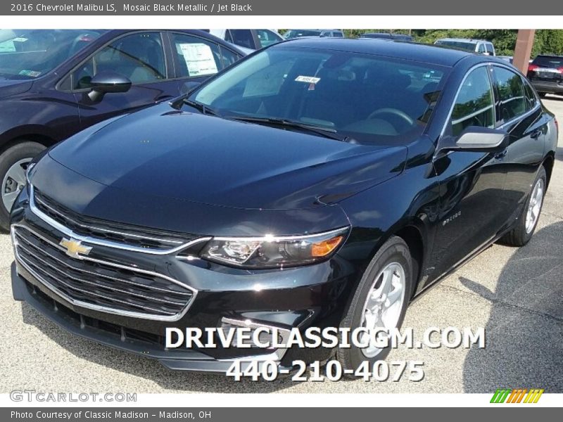 Mosaic Black Metallic / Jet Black 2016 Chevrolet Malibu LS