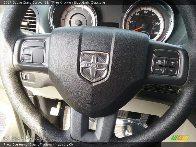 White Knuckle / Black/Light Graystone 2017 Dodge Grand Caravan SE