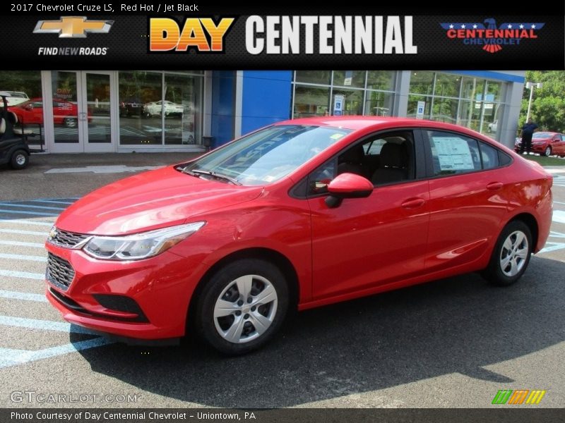 Red Hot / Jet Black 2017 Chevrolet Cruze LS