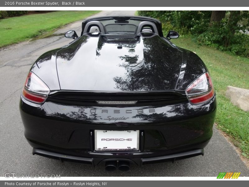 Black / Black 2016 Porsche Boxster Spyder