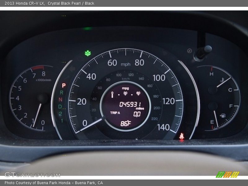 Crystal Black Pearl / Black 2013 Honda CR-V LX