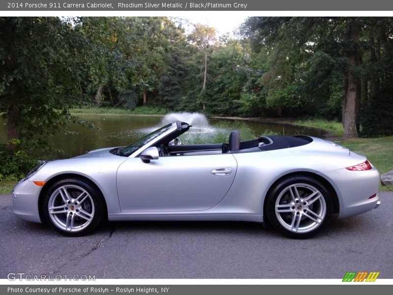 Rhodium Silver Metallic / Black/Platinum Grey 2014 Porsche 911 Carrera Cabriolet