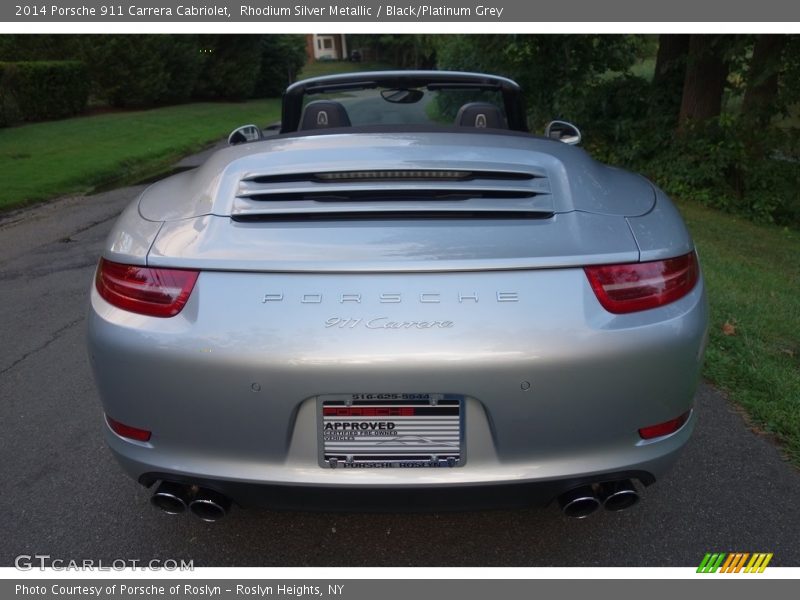 Rhodium Silver Metallic / Black/Platinum Grey 2014 Porsche 911 Carrera Cabriolet