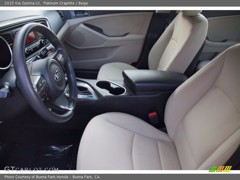 Platinum Graphite / Beige 2015 Kia Optima LX