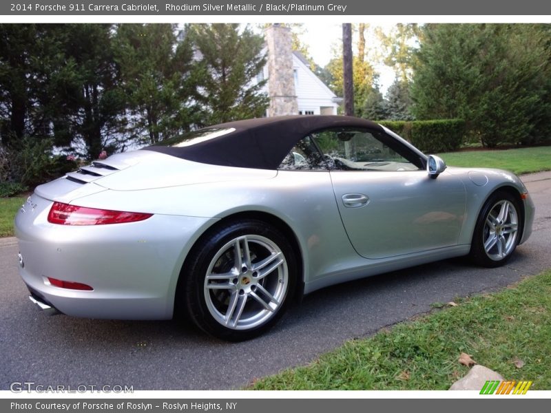 Rhodium Silver Metallic / Black/Platinum Grey 2014 Porsche 911 Carrera Cabriolet