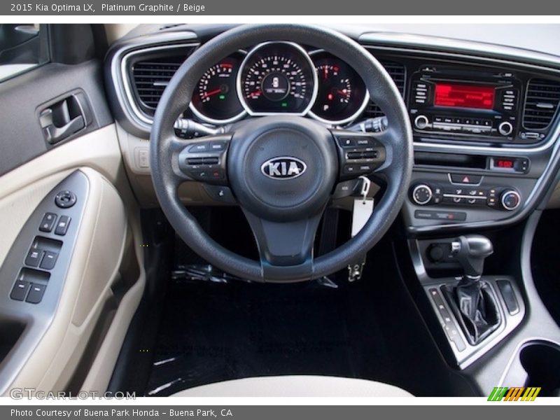 Platinum Graphite / Beige 2015 Kia Optima LX