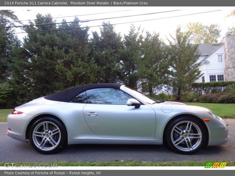 Rhodium Silver Metallic / Black/Platinum Grey 2014 Porsche 911 Carrera Cabriolet