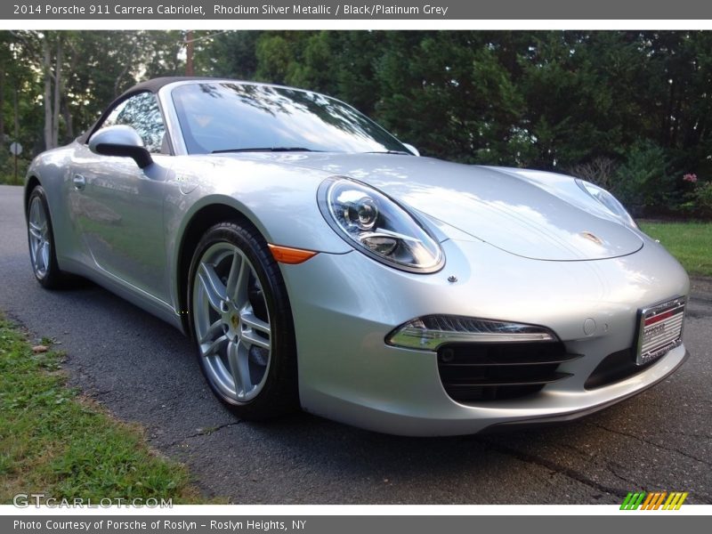 Rhodium Silver Metallic / Black/Platinum Grey 2014 Porsche 911 Carrera Cabriolet