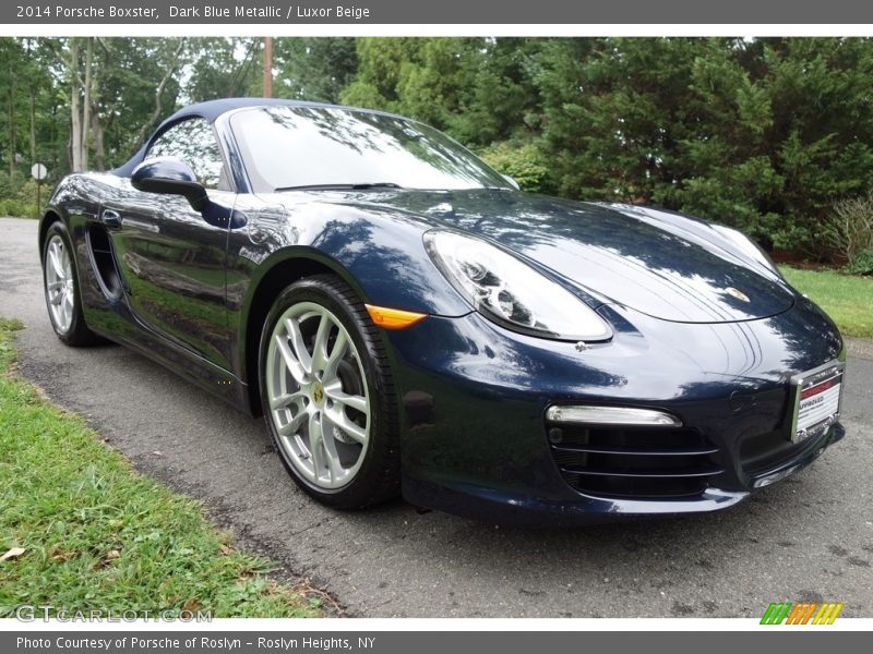 Dark Blue Metallic / Luxor Beige 2014 Porsche Boxster