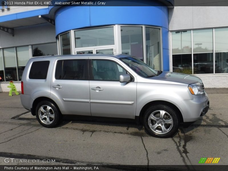 Alabaster Silver Metallic / Gray 2013 Honda Pilot EX-L 4WD