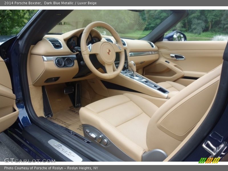 Dark Blue Metallic / Luxor Beige 2014 Porsche Boxster