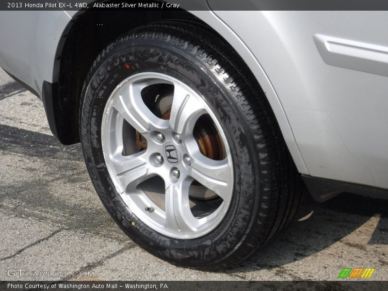 Alabaster Silver Metallic / Gray 2013 Honda Pilot EX-L 4WD