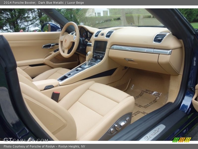 Dark Blue Metallic / Luxor Beige 2014 Porsche Boxster