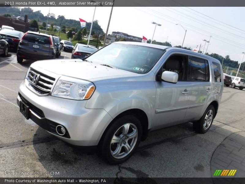 Alabaster Silver Metallic / Gray 2013 Honda Pilot EX-L 4WD