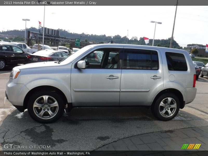 Alabaster Silver Metallic / Gray 2013 Honda Pilot EX-L 4WD