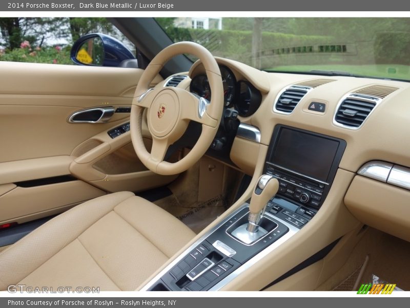 Dark Blue Metallic / Luxor Beige 2014 Porsche Boxster