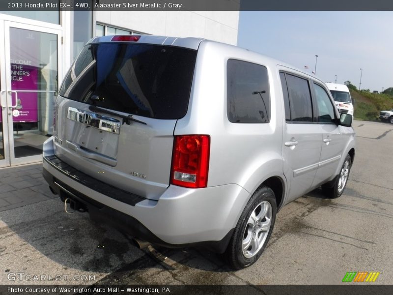 Alabaster Silver Metallic / Gray 2013 Honda Pilot EX-L 4WD