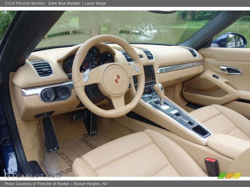 Dark Blue Metallic / Luxor Beige 2014 Porsche Boxster