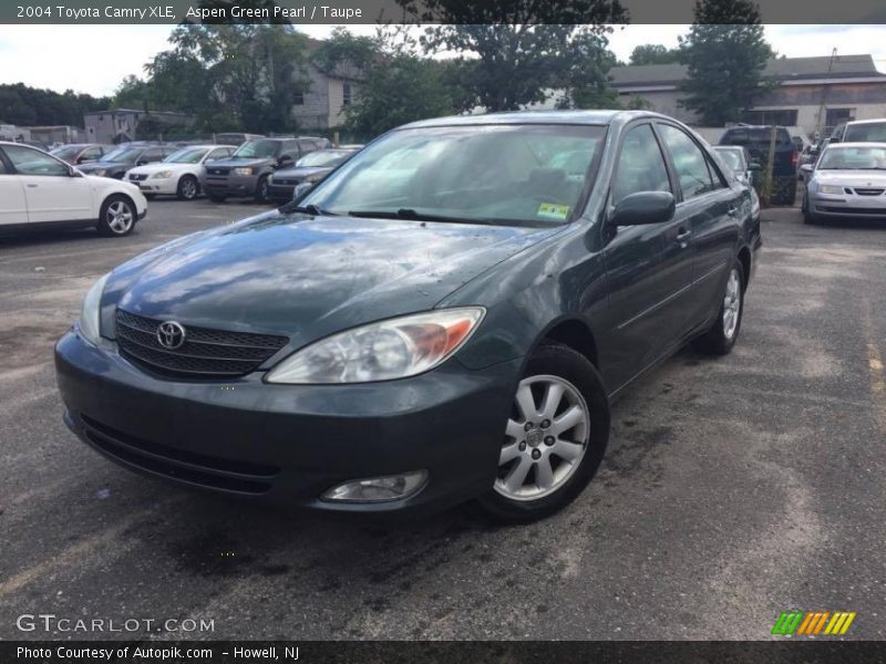 Aspen Green Pearl / Taupe 2004 Toyota Camry XLE
