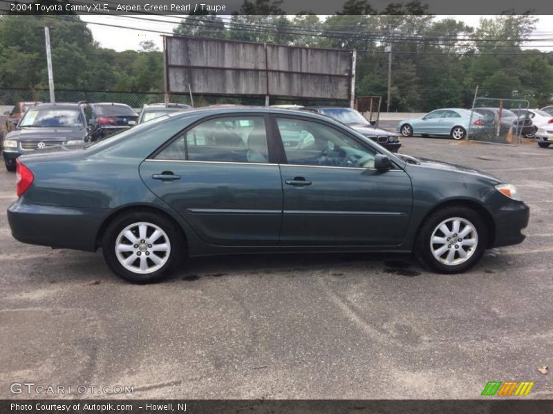 Aspen Green Pearl / Taupe 2004 Toyota Camry XLE