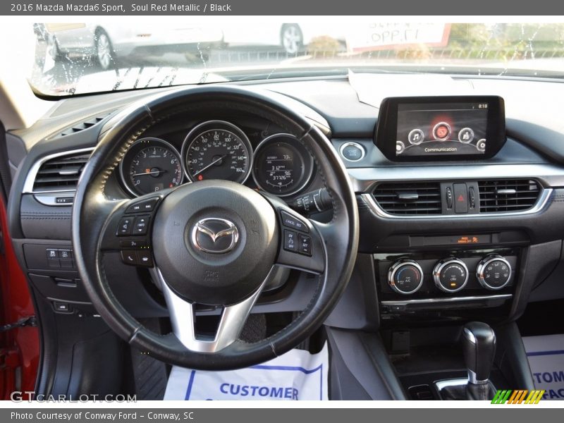 Soul Red Metallic / Black 2016 Mazda Mazda6 Sport