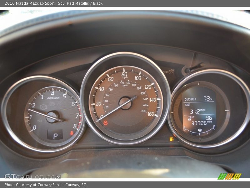 Soul Red Metallic / Black 2016 Mazda Mazda6 Sport