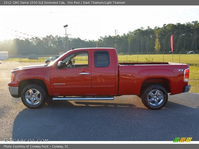 Fire Red / Dark Titanium/Light Titanium 2012 GMC Sierra 1500 SLE Extended Cab