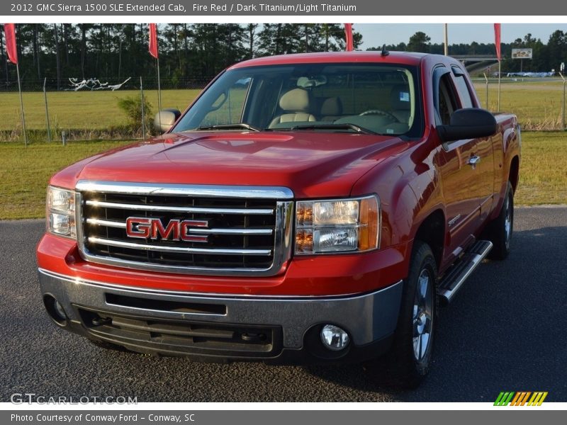 Fire Red / Dark Titanium/Light Titanium 2012 GMC Sierra 1500 SLE Extended Cab
