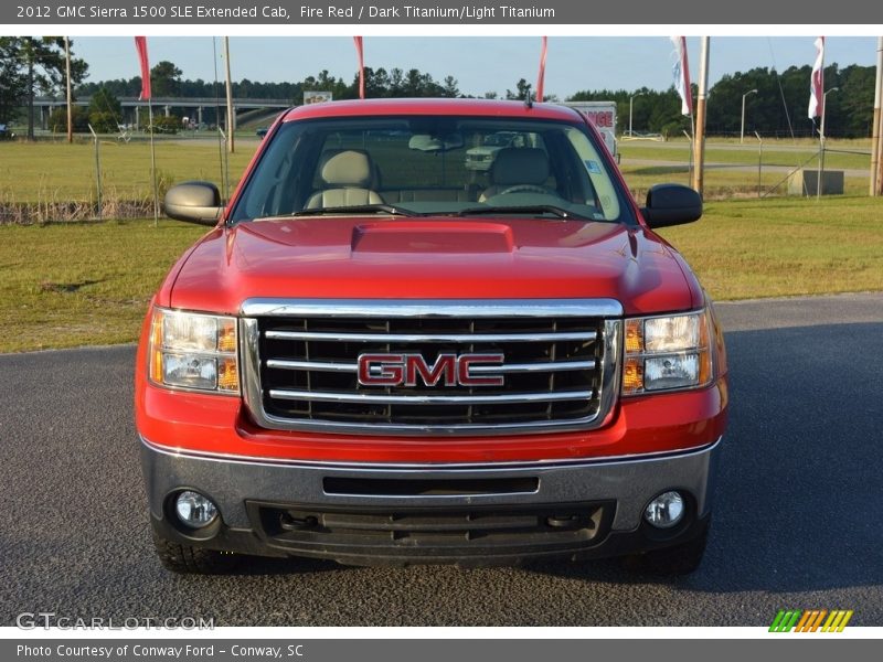Fire Red / Dark Titanium/Light Titanium 2012 GMC Sierra 1500 SLE Extended Cab