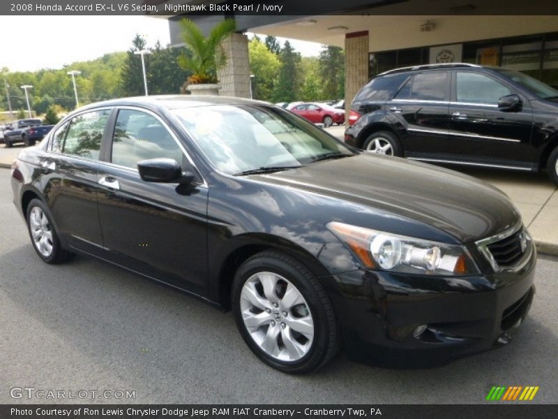 Nighthawk Black Pearl / Ivory 2008 Honda Accord EX-L V6 Sedan