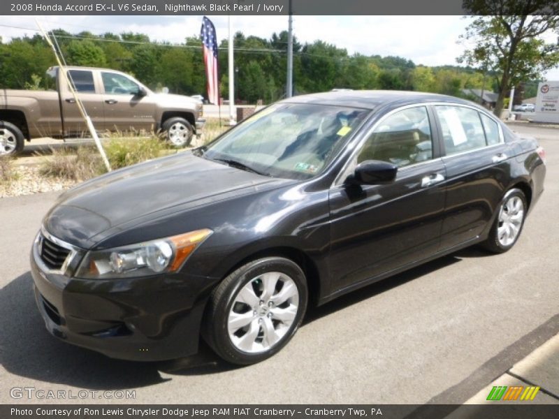 Nighthawk Black Pearl / Ivory 2008 Honda Accord EX-L V6 Sedan
