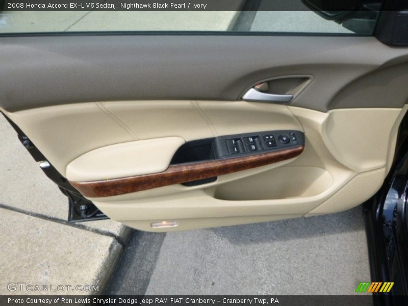 Nighthawk Black Pearl / Ivory 2008 Honda Accord EX-L V6 Sedan