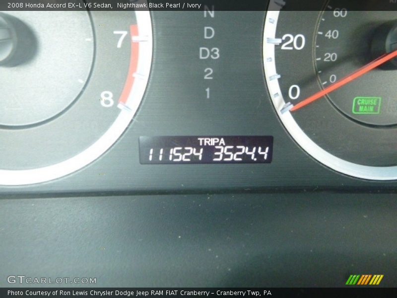 Nighthawk Black Pearl / Ivory 2008 Honda Accord EX-L V6 Sedan