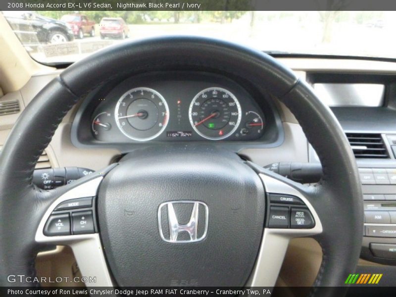 Nighthawk Black Pearl / Ivory 2008 Honda Accord EX-L V6 Sedan