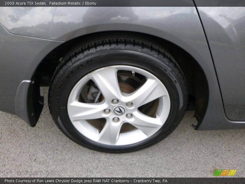 Palladium Metallic / Ebony 2009 Acura TSX Sedan