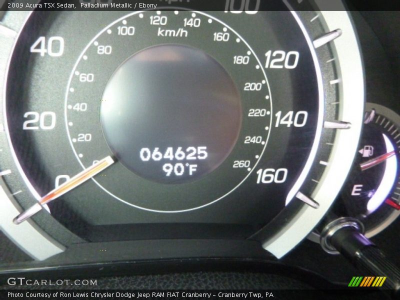 Palladium Metallic / Ebony 2009 Acura TSX Sedan