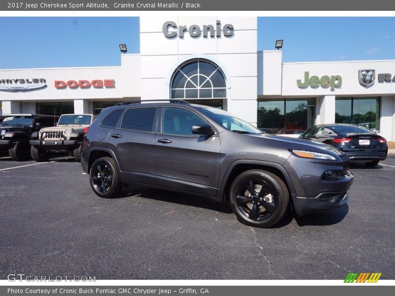 Granite Crystal Metallic / Black 2017 Jeep Cherokee Sport Altitude
