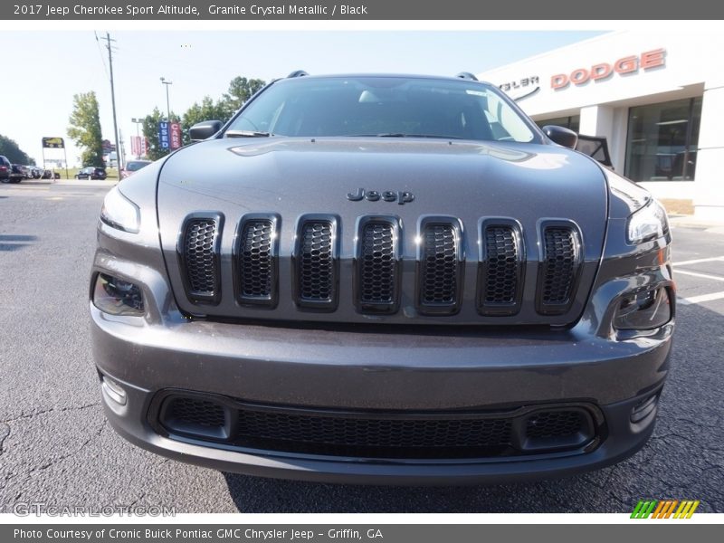 Granite Crystal Metallic / Black 2017 Jeep Cherokee Sport Altitude