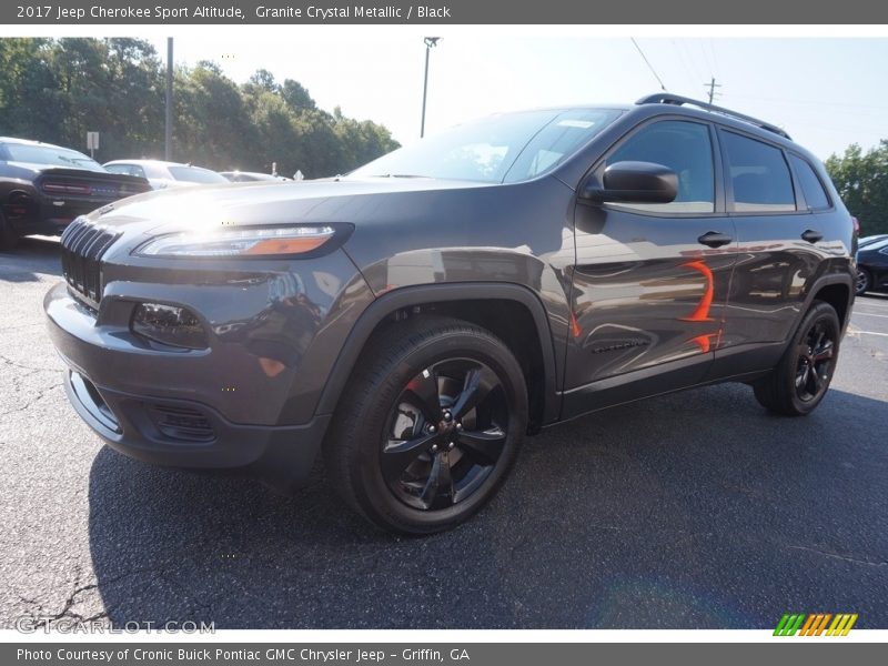 Granite Crystal Metallic / Black 2017 Jeep Cherokee Sport Altitude