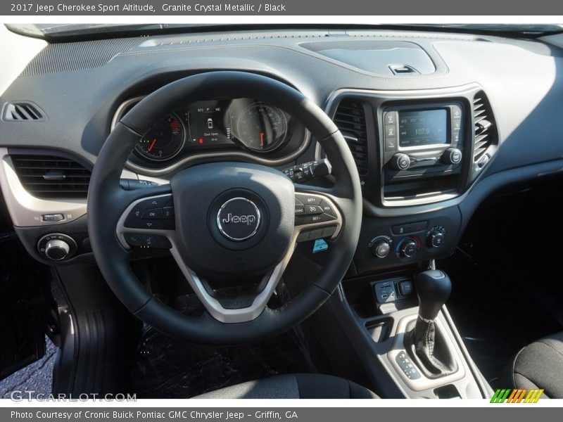 Granite Crystal Metallic / Black 2017 Jeep Cherokee Sport Altitude