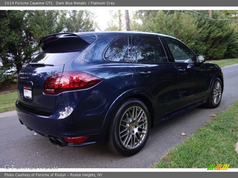 Dark Blue Metallic / Platinum Grey 2014 Porsche Cayenne GTS