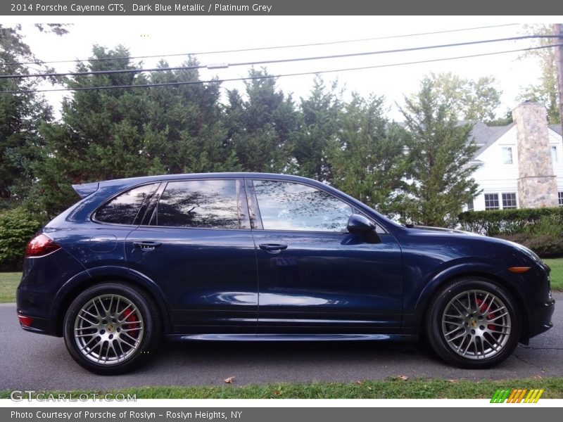 Dark Blue Metallic / Platinum Grey 2014 Porsche Cayenne GTS