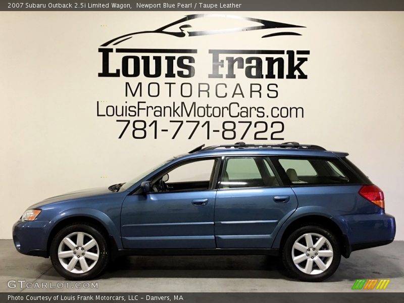 Newport Blue Pearl / Taupe Leather 2007 Subaru Outback 2.5i Limited Wagon