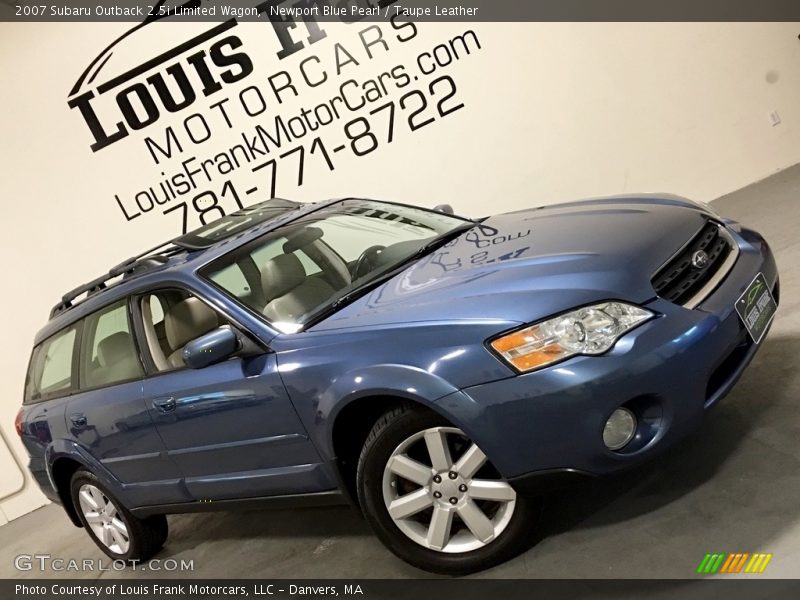 Newport Blue Pearl / Taupe Leather 2007 Subaru Outback 2.5i Limited Wagon