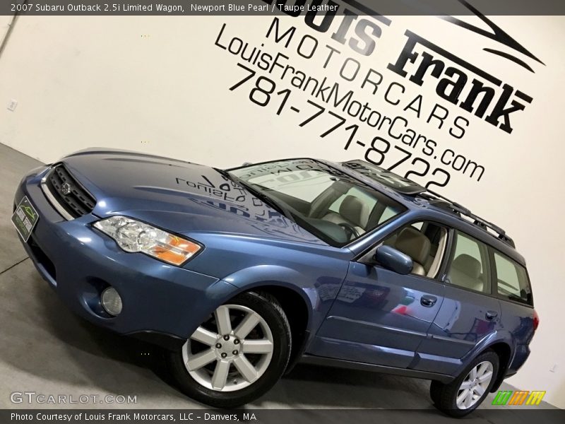 Newport Blue Pearl / Taupe Leather 2007 Subaru Outback 2.5i Limited Wagon