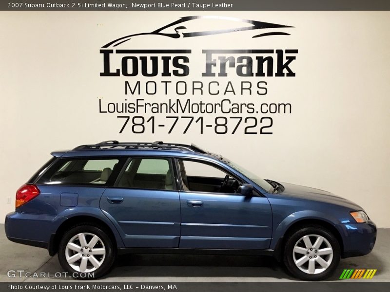 Newport Blue Pearl / Taupe Leather 2007 Subaru Outback 2.5i Limited Wagon