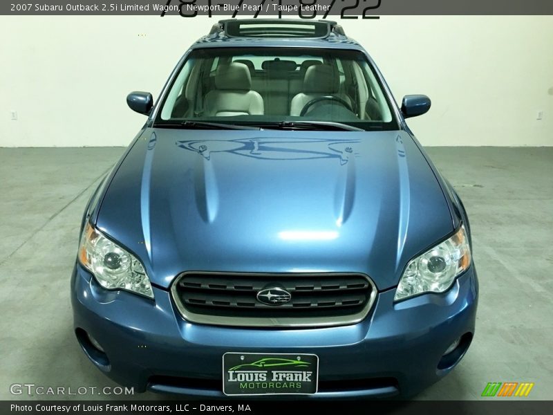 Newport Blue Pearl / Taupe Leather 2007 Subaru Outback 2.5i Limited Wagon
