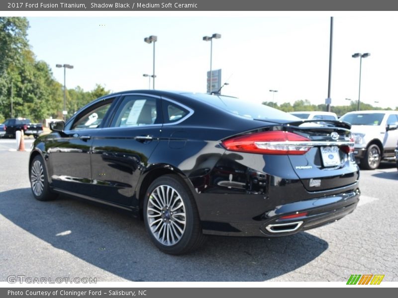 Shadow Black / Medium Soft Ceramic 2017 Ford Fusion Titanium